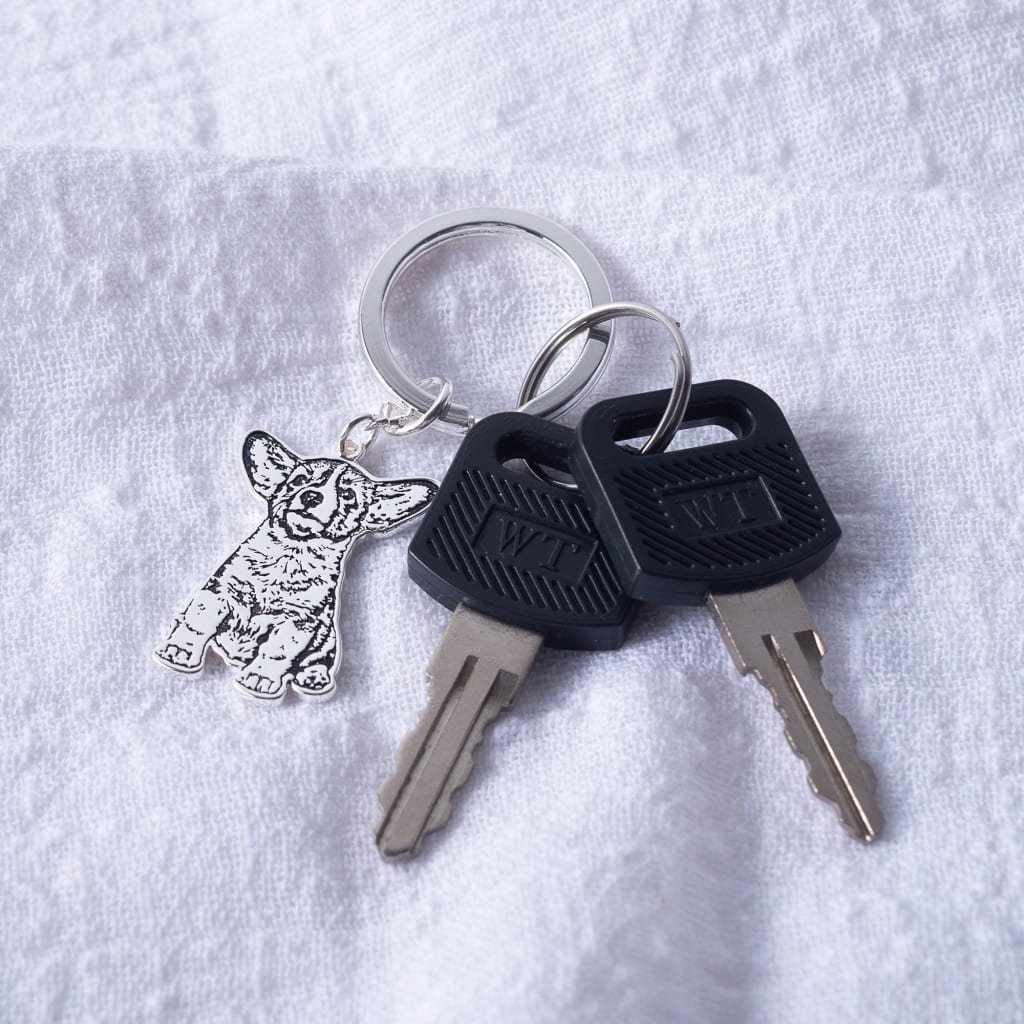 Huisdier Silhouet Sleutelhanger